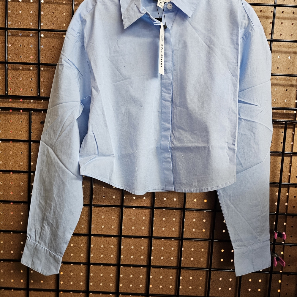 Women's Light Blue Button Down Shirt